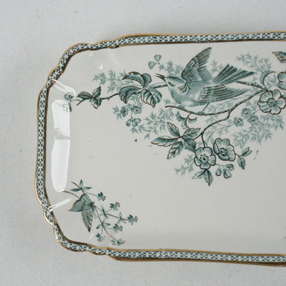 19世紀アンティーク グスタフスベリ ヴェクショー（Wexiö）小サイズ スクエアプレート - 側面