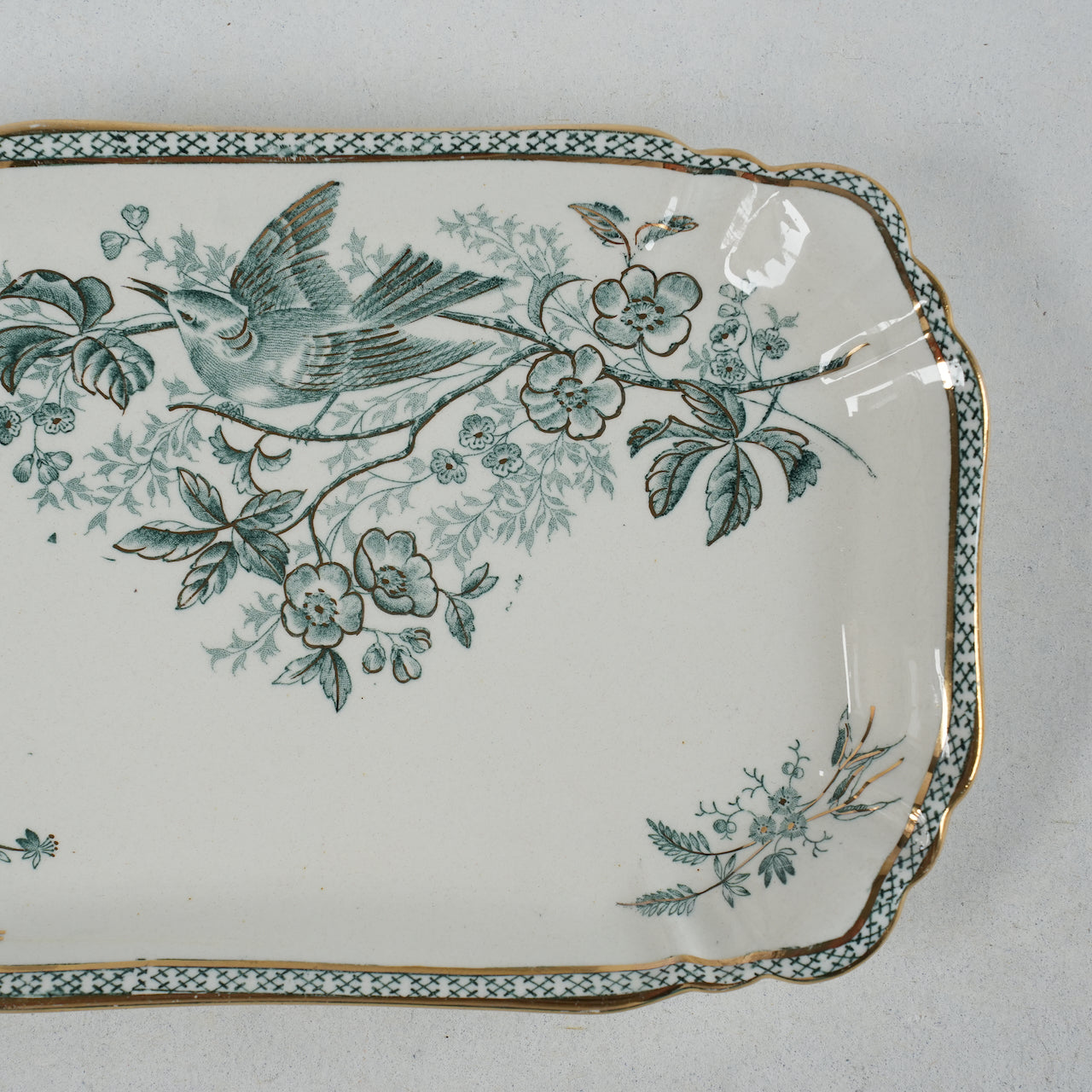 19世紀アンティーク グスタフスベリ ヴェクショー（Wexiö）小サイズ スクエアプレート - ディテール 1