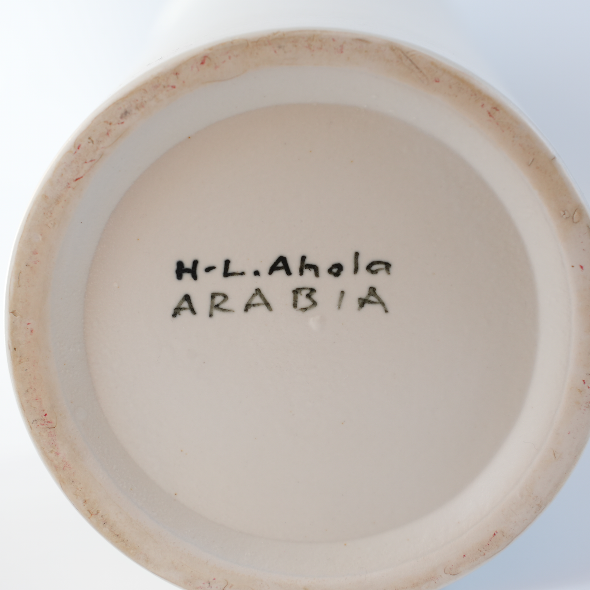ヒルッカ・リーサ・アホラ 直筆 大型フラワーベース カンパニュラ ARABIA Hilkka-Liisa Ahola 詳細9
