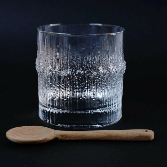 イッタラ（iittala）タピオ・ヴィルカラ ニヴァ（Niva）ヴィンテージ 大サイズ ウイスキーグラス - 全体像