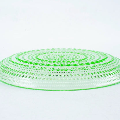 廃盤品 イッタラ（iittala）カステヘルミ（Kastehelmi）17.5cmプレート グリーン - バックスタンプ・裏印
