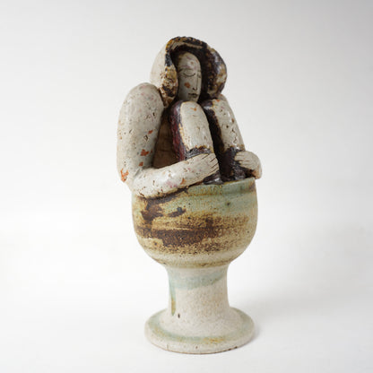 希少 リサ・ラーソン 傑作ヴィンテージ ユニークピース 入浴する女性 - 側面