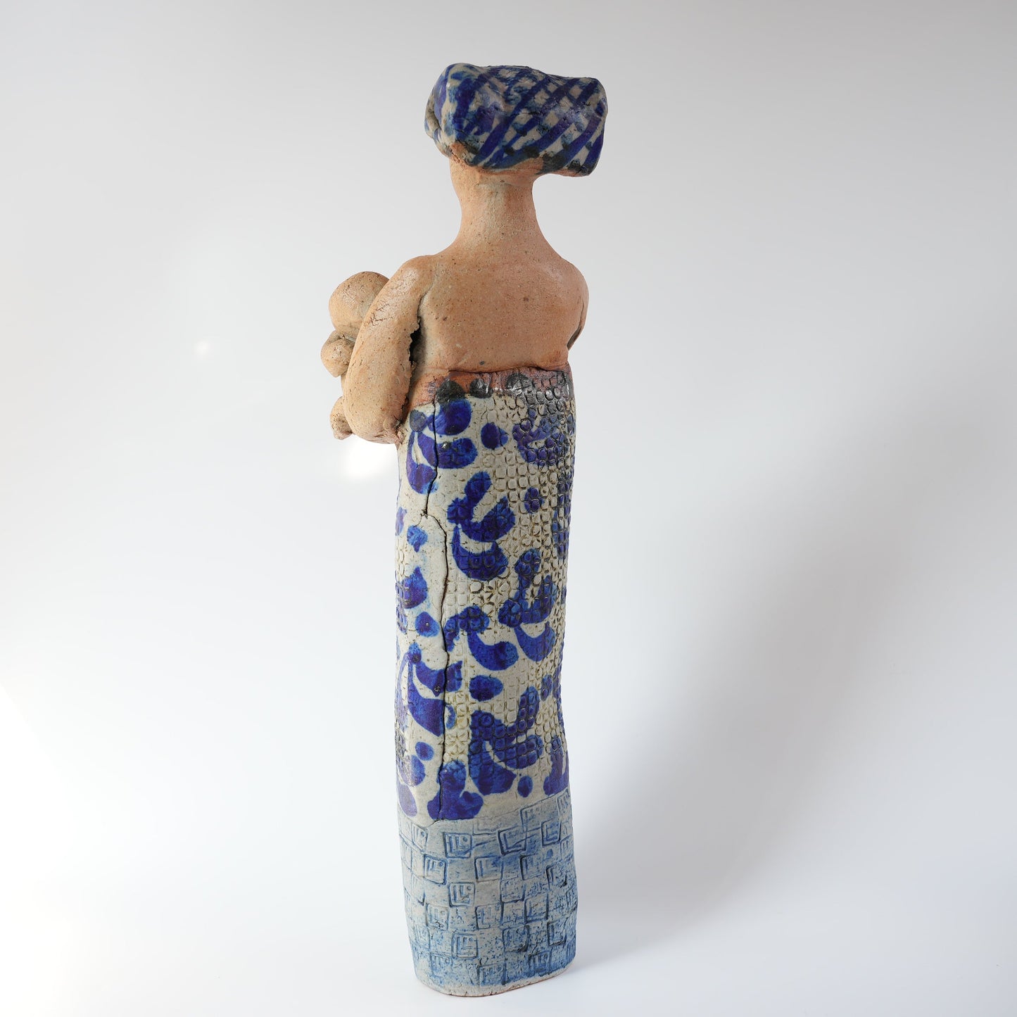 リサ・ラーソン 傑作ユニークピース アフリカの母と子の像 - ディテール 2