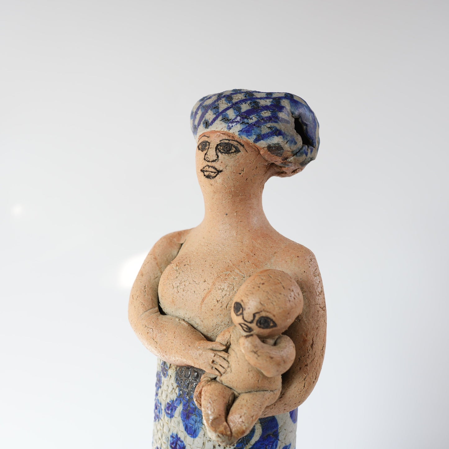 リサ・ラーソン 傑作ユニークピース アフリカの母と子の像 - ディテール 8