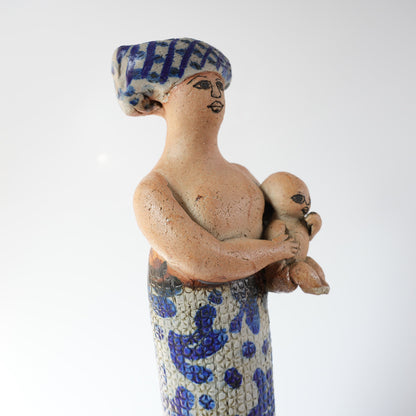 リサ・ラーソン 傑作ユニークピース アフリカの母と子の像 - ディテール 14