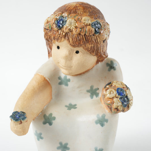 希少 リサ・ラーソン フリーランス作品 花を摘む少女 - Lisa Larson - 北欧食器タックショミュッケ