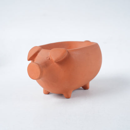 希少 リサ・ラーソン 子豚のテラコッタ焼きのボウル - ディテール 5