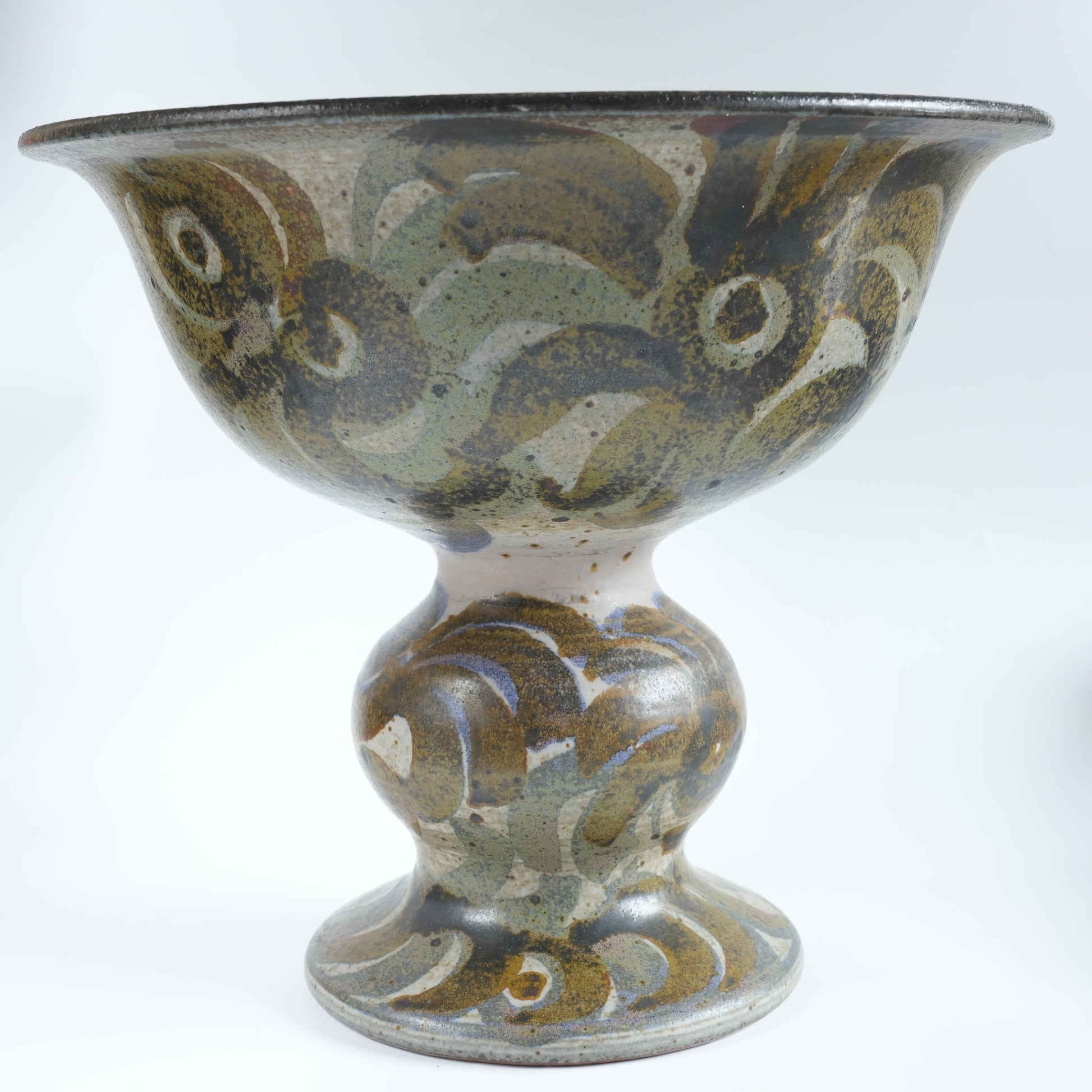 超大型 リサ・ラーソン 脚付きボウル 高さ30.5cm グスタフスベリ Lisa Larson バックスタンプ・底面