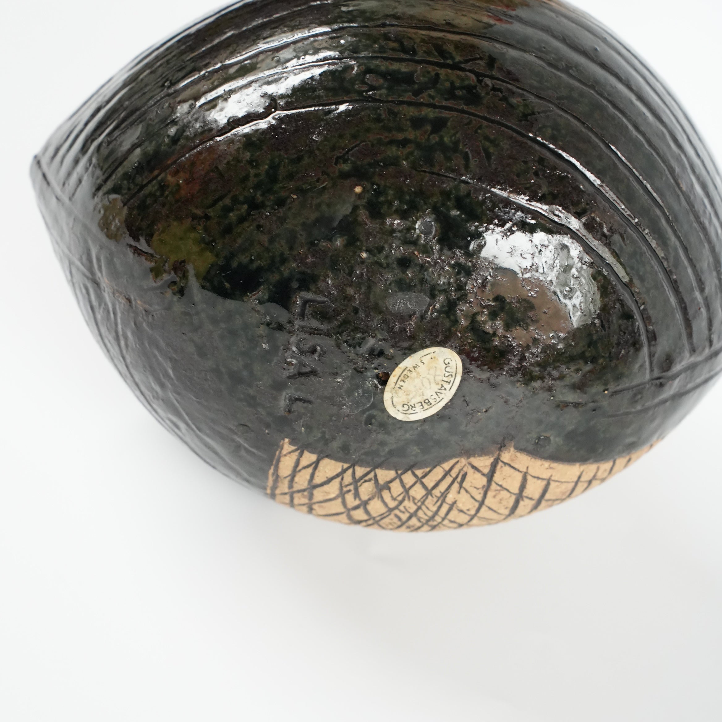 ヴィンテージ リサ・ラーソン 漁師（Fiskare i båt）のオブジェ 茶色の