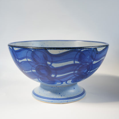 リサ・ラーソン Kスタジオ ユニークピース 青い脚付きボウル 直径24.5cm リサラーソン 別角度3