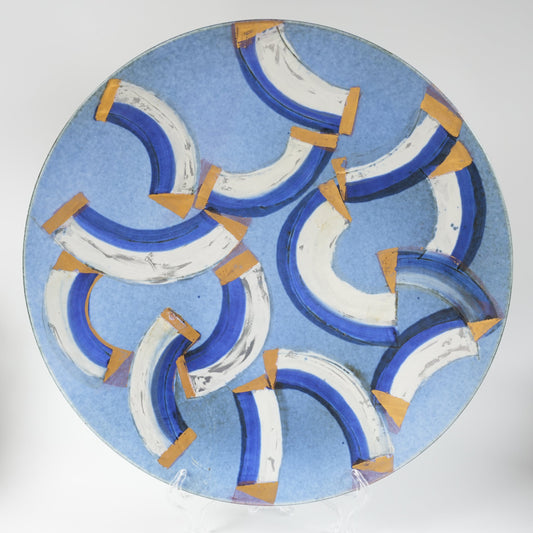 リサ・ラーソン ユニークピース 大皿 金彩装飾 ケラミックストゥディオン 1993年 Lisa Larson Keramikstudion