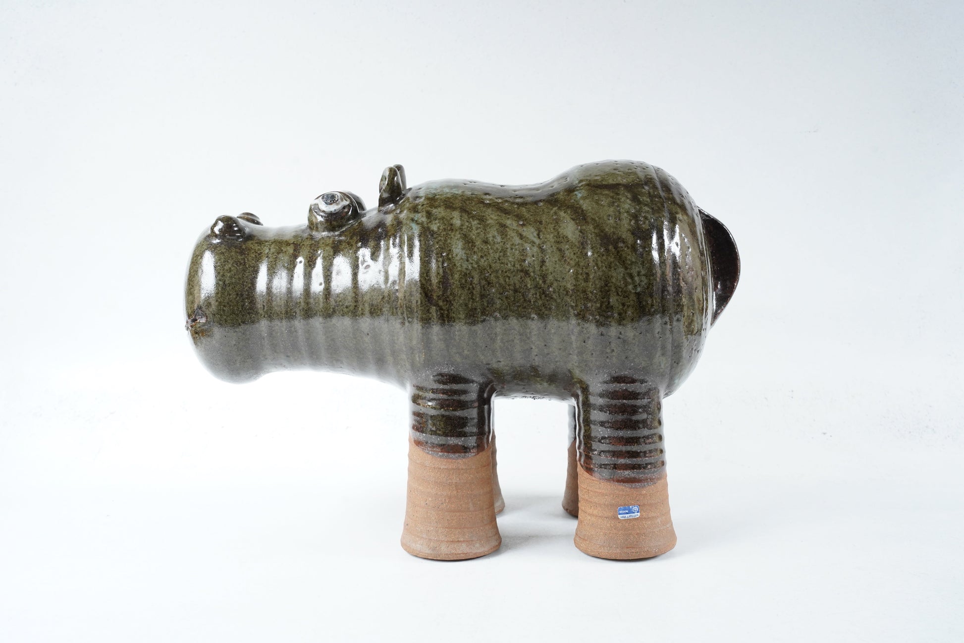 希少な一点もの リサ・ラーソン（Lisa Larson）ユニークピース 大きなカバ - ディテール 3