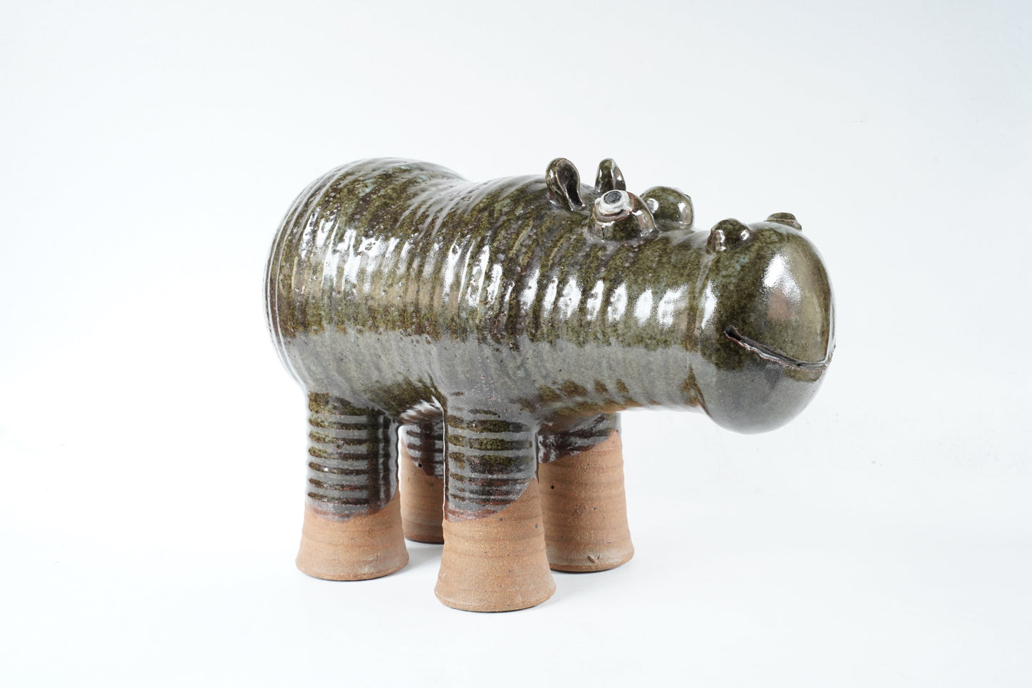 希少な一点もの リサ・ラーソン（Lisa Larson）ユニークピース 大きなカバ - ディテール 10