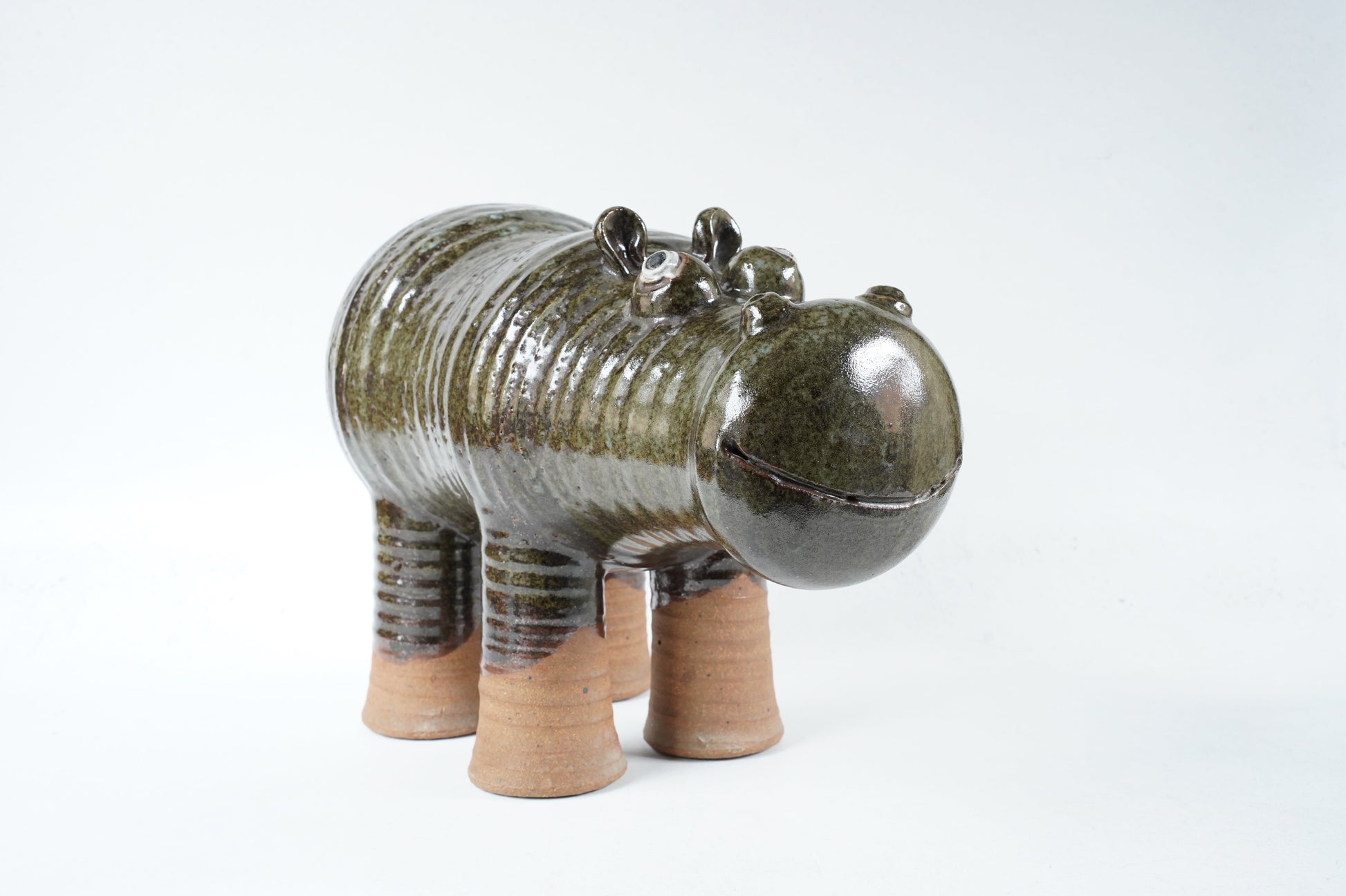 希少な一点もの リサ・ラーソン（Lisa Larson）ユニークピース 大きなカバ - ディテール 11