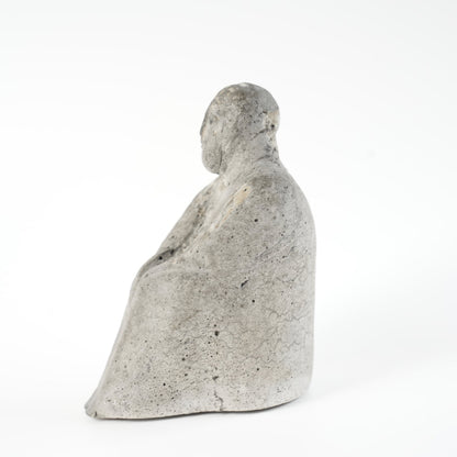 希少 リサ・ラーソン（Lisa Larson）ユニークピース コンクリート製 物憂げな男性像 - 全体像