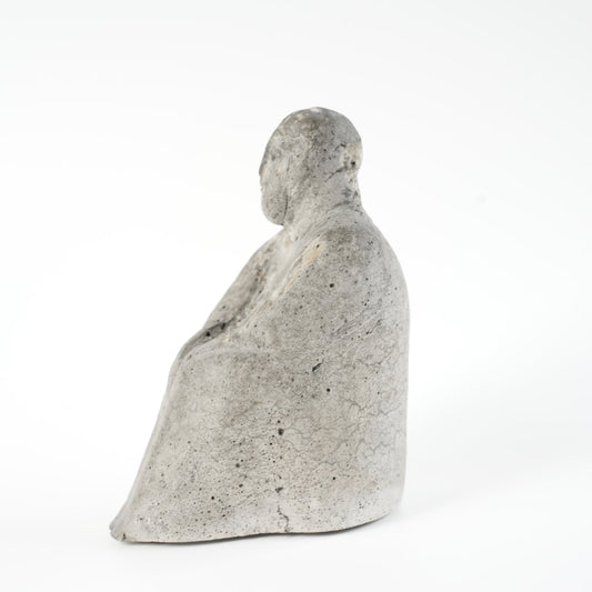 希少 リサ・ラーソン（Lisa Larson）ユニークピース コンクリート製 物憂げな男性像 - 全体像