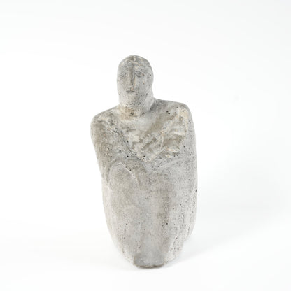 希少 リサ・ラーソン（Lisa Larson）ユニークピース コンクリート製 物憂げな男性像 - ディテール 4