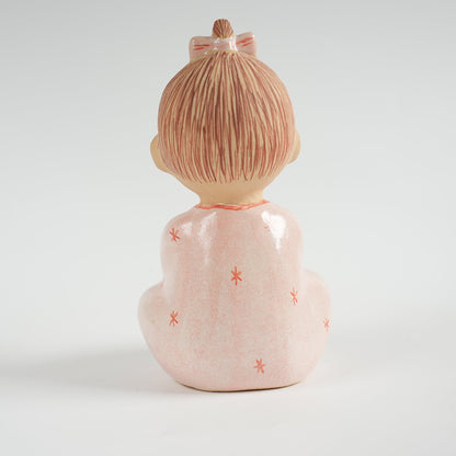 希少 フリーランス期 赤ちゃん（Pyret）リサ・ラーソン（Lisa Larson）グスタフスベリ製 ストーンウェア 高さ16cm 釉薬の質感