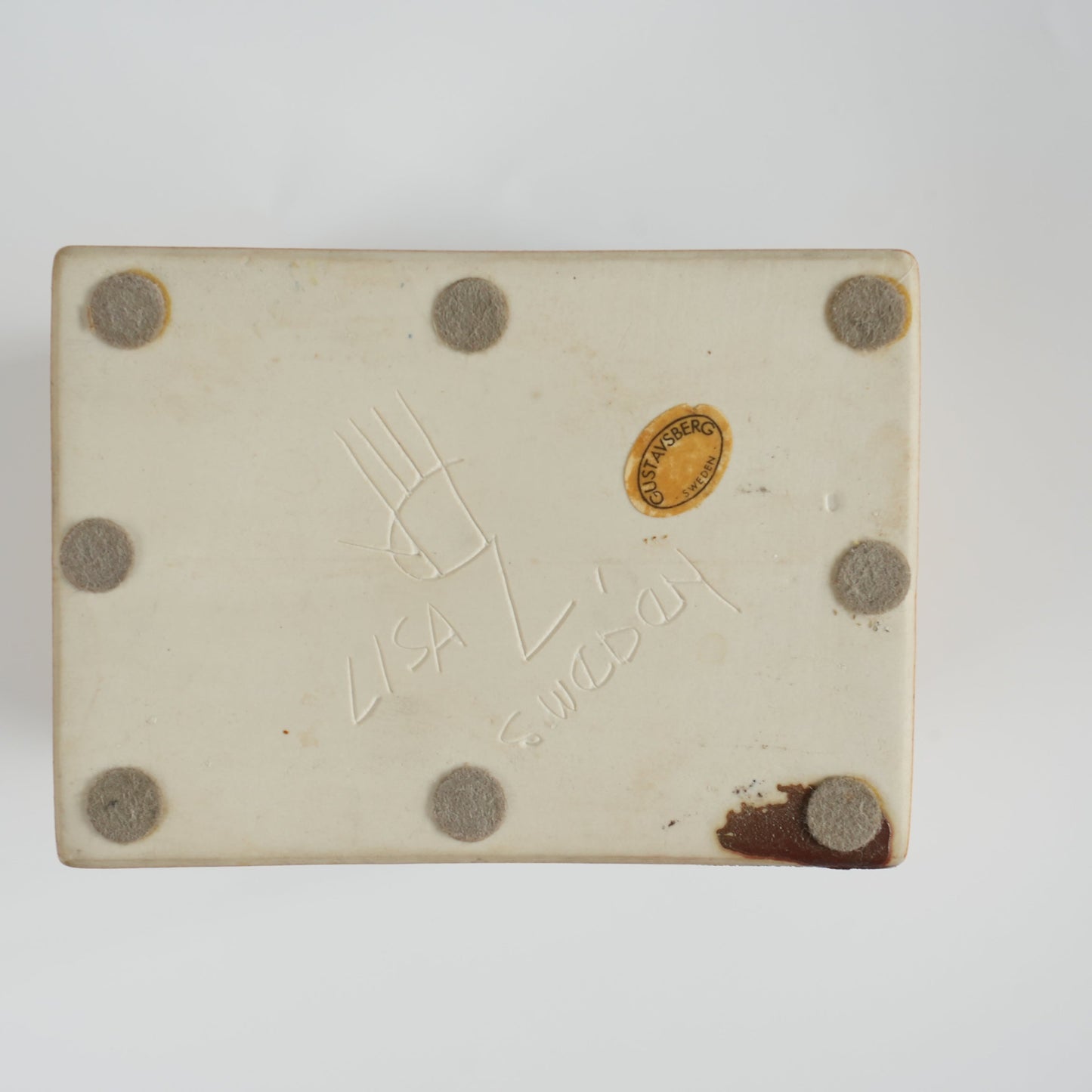 希少 リサ・ラーソン（Lisa Larson）スタジオ・ハンド（Studio Hand）ユニークピース 3穴 一輪挿し フラワーベース グスタフスベリ製 ストーンウェア 詳細18