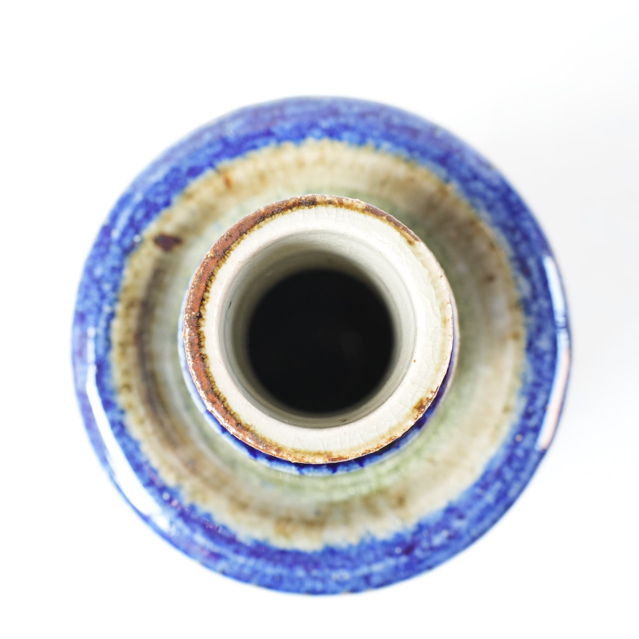 希少 リサ・ラーソン 傑作ユニークピース 藍色と濃茶のフラワーベース - ディテール 7