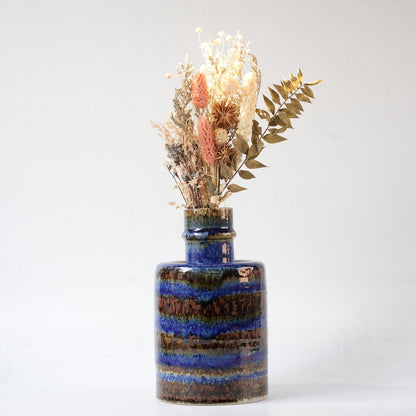 希少 リサ・ラーソン 傑作ユニークピース 藍色と濃茶のフラワーベース - Lisa Larson - 北欧食器タックショミュッケ