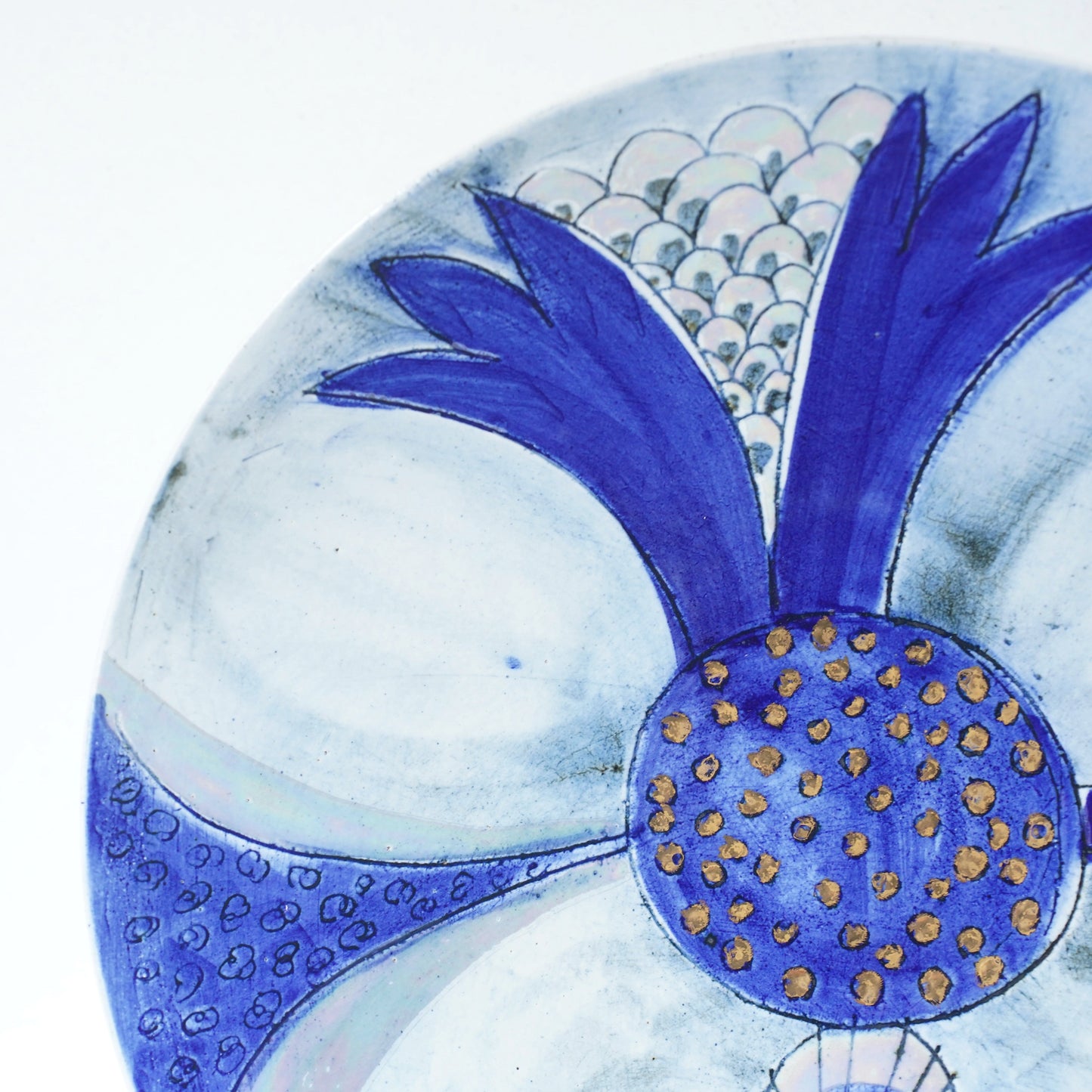 傑作 ユニークピース リサ・ラーソン 大きなワスレナグサの飾り皿 大皿 - デザイン・柄の詳細