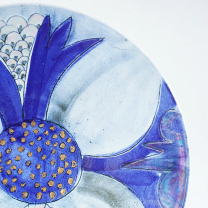 傑作 ユニークピース リサ・ラーソン 大きなワスレナグサの飾り皿 大皿 - 側面