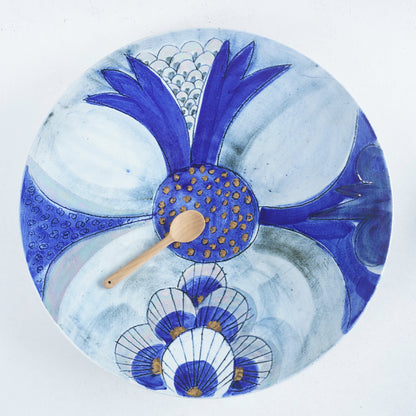 傑作 ユニークピース リサ・ラーソン 大きなワスレナグサの飾り皿 大皿 - ディテール 14