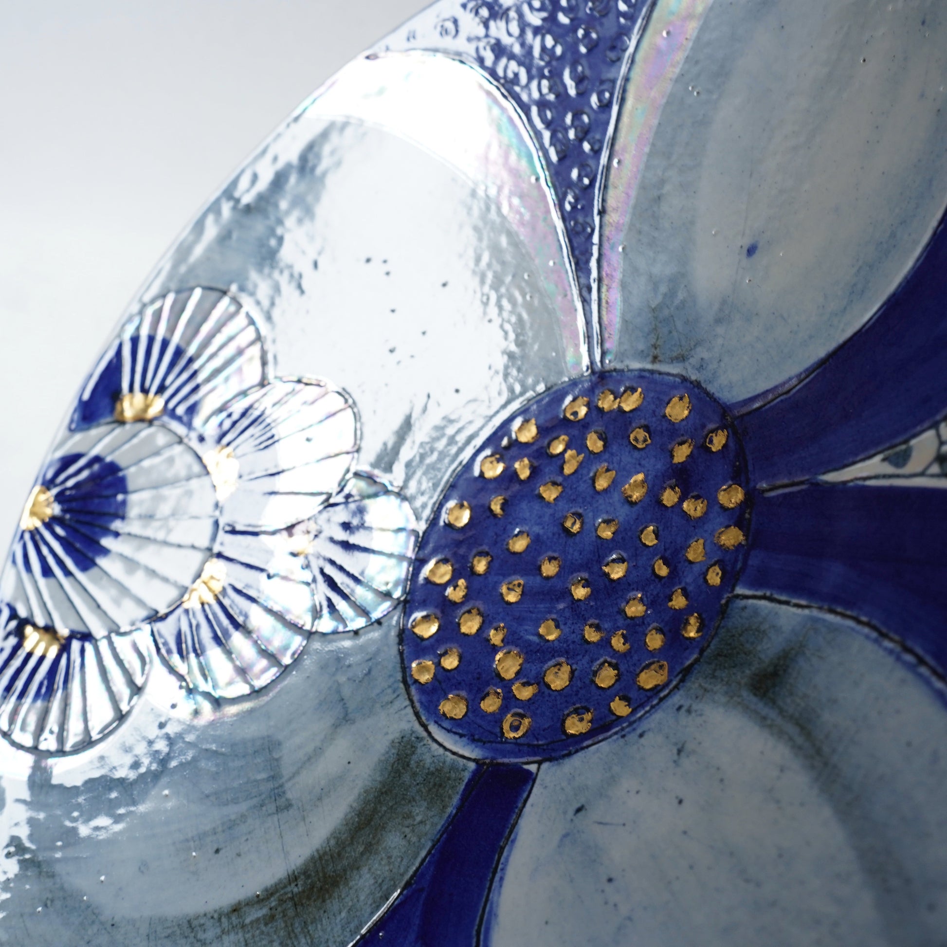 傑作 ユニークピース リサ・ラーソン 大きなワスレナグサの飾り皿 大皿 - ディテール 17