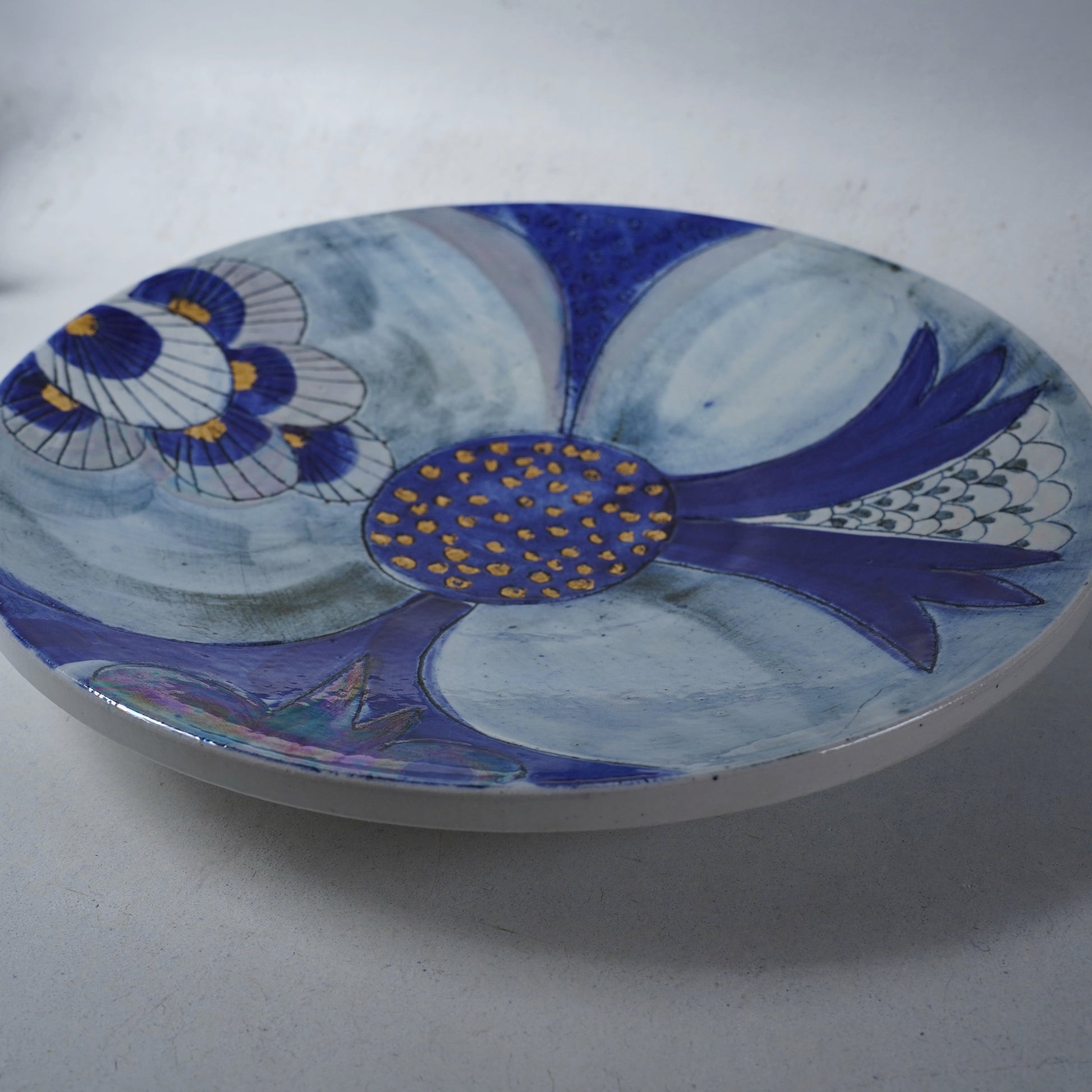 傑作 ユニークピース リサ・ラーソン 大きなワスレナグサの飾り皿 大皿 - ディテール 19