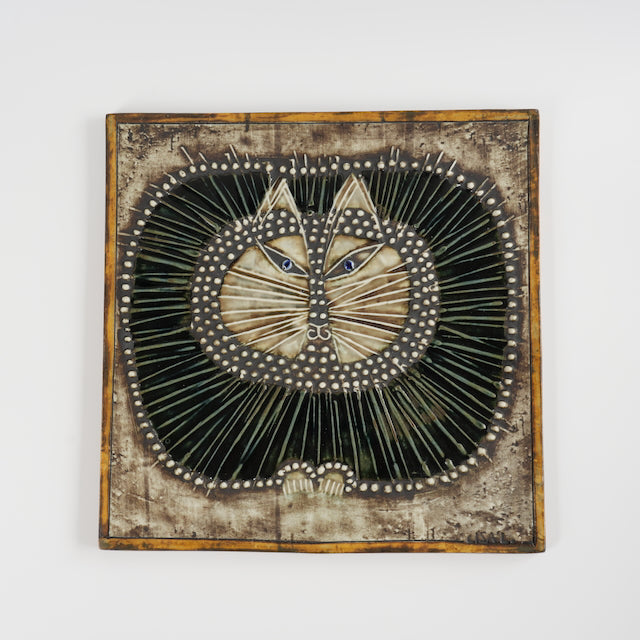 希少 グスタフスベリ リサ・ラーソン 黒い丸猫の陶板（Katt） - Lisa Larson - 北欧食器タックショミュッケ