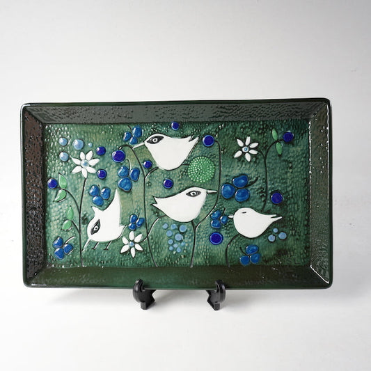 希少 800点限定 ロールストランド シルヴィア・レウショヴィウス 4羽の白い小鳥の陶板 - Rörstrand - 北欧食器タックショミュッケ