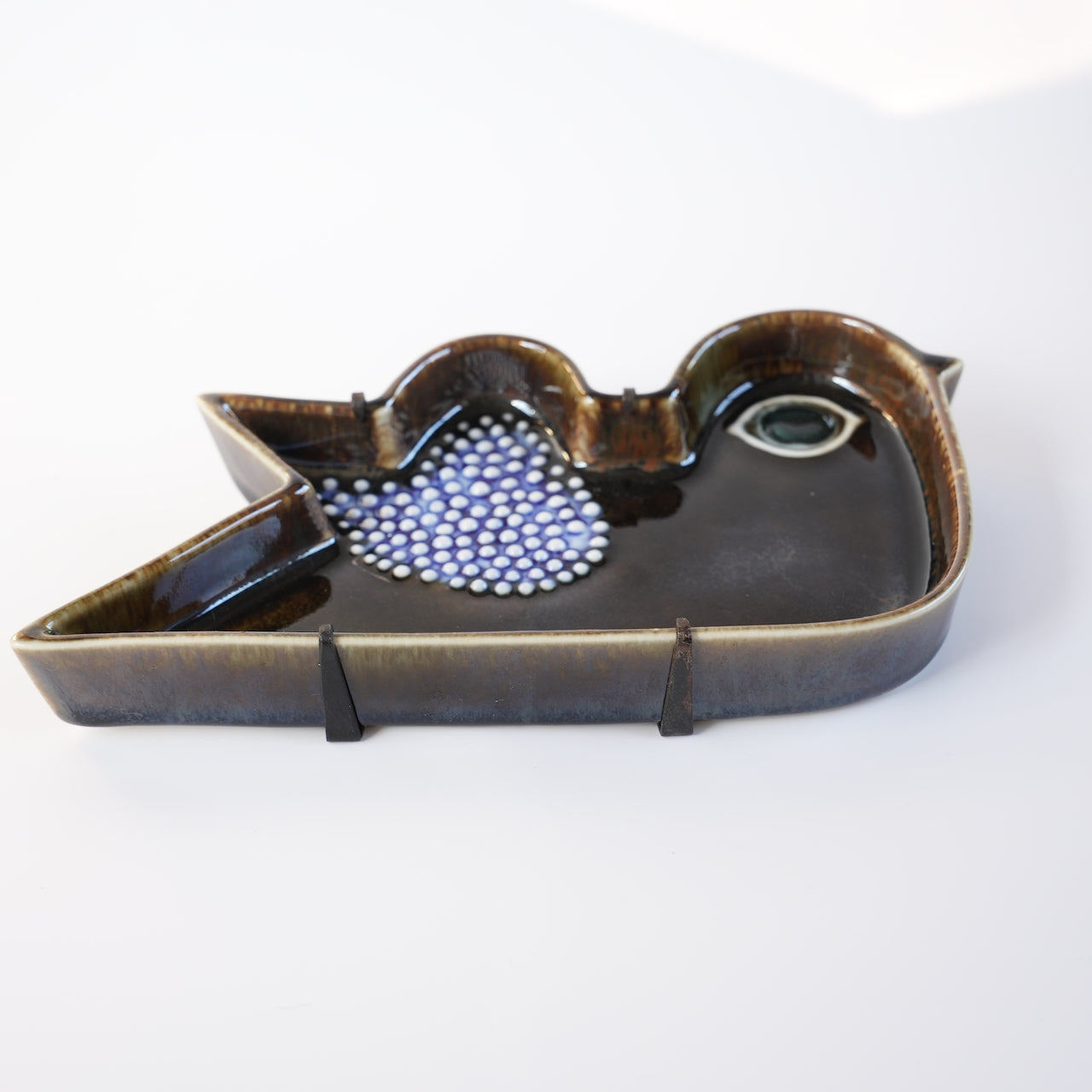 シルビア・レウショヴィウス 陶板 鳥モチーフ ロールストランド スタジオ作品 - 全体像