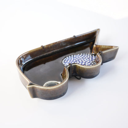 シルビア・レウショヴィウス 陶板 鳥モチーフ ロールストランド スタジオ作品 - ディテール 1