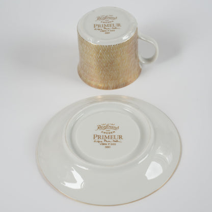 ロールストランド プリムール（Primeur）グルド「バグダッド」（Guld Bagdad）金彩 デミタスカップ＆ソーサー＆ケーキ皿 トリオ 詳細12