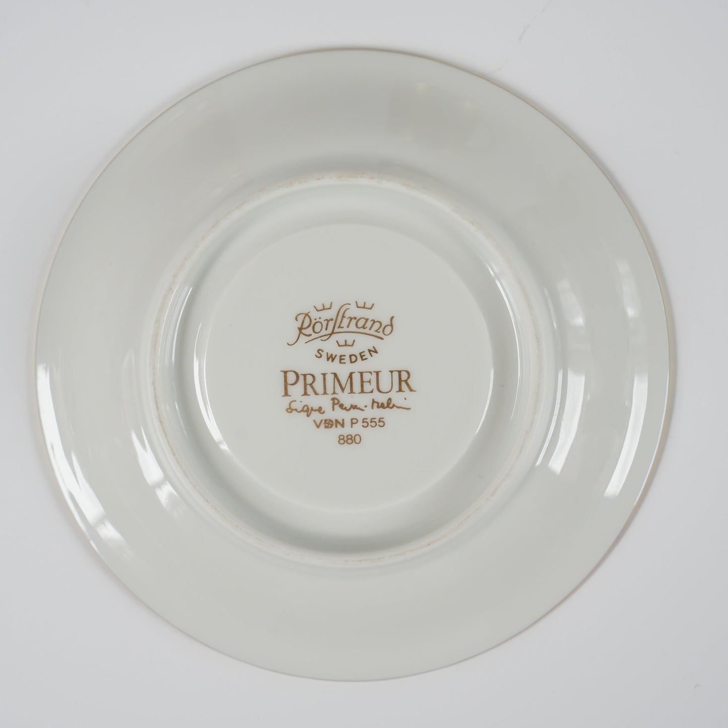 ロールストランド プリムール（Primeur）グルド「バグダッド」（Guld Bagdad）金彩 デミタスカップ＆ソーサー＆ケーキ皿 トリオ 詳細15