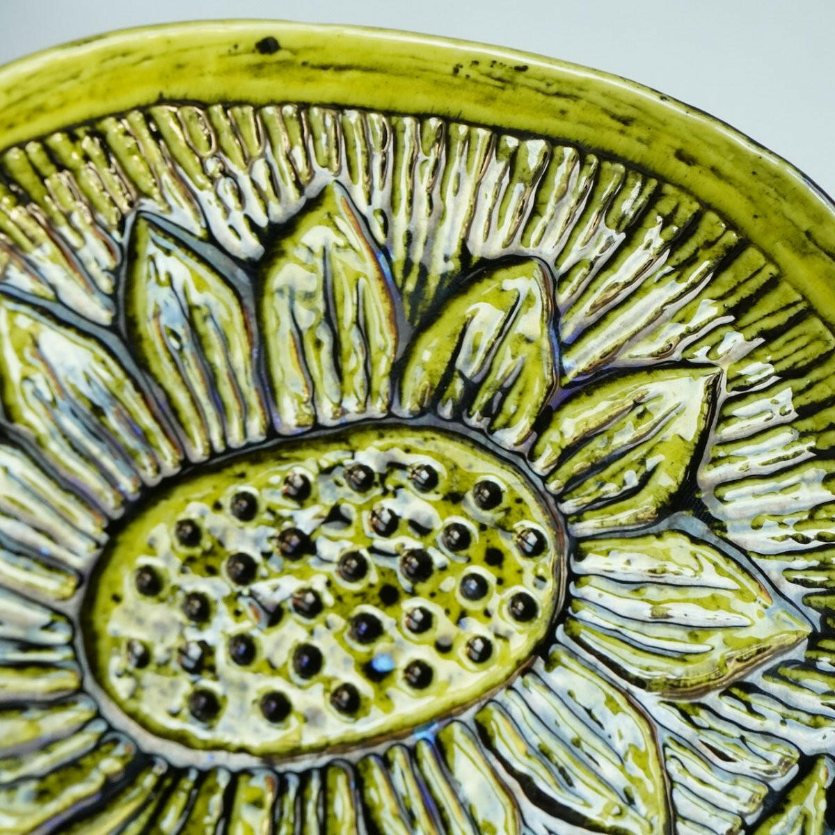 大サイズ ロールストランド グンナー・ニールンド（Gunnar Nylund）ひまわり（Solros）の飾り皿 飾り皿 Rörstrand   