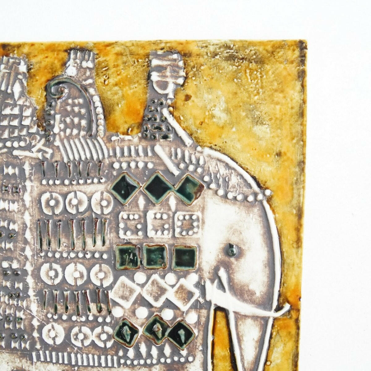 Lisa Larson リサ ラーソン UNIK 陶板 Elefant ゾウ - 工芸品