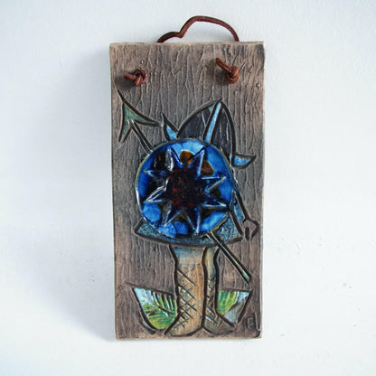 ティルグマン窯「青い花」の陶板 - 北欧食器Tacksamycket