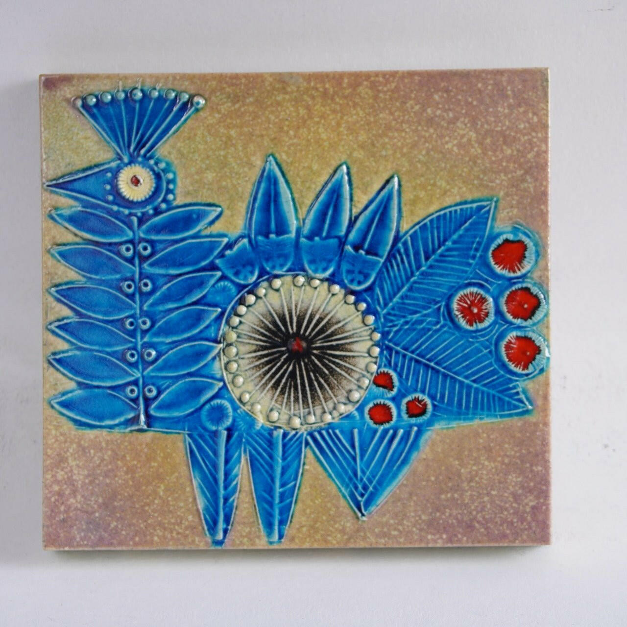 リサ・ラーソン グスタフスベリ 青い鳥の陶板 - 北欧食器Tacksamycket