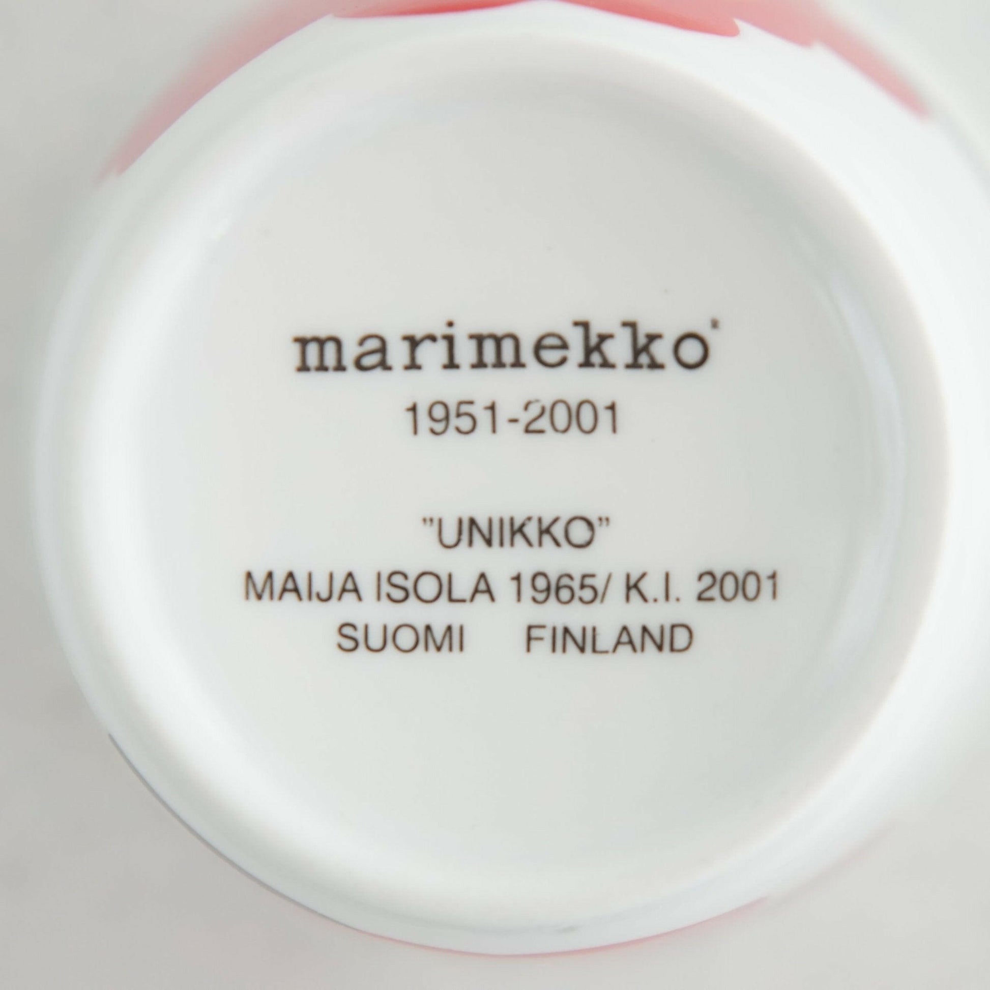 マリメッコ ウニッコ（Unikko）50周年記念モデル カップ＆ソーサー - 北欧食器Tacksamycket